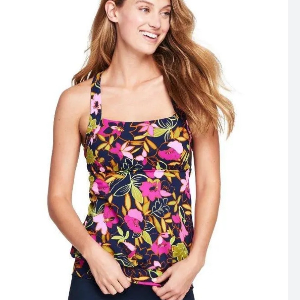 Lands End Deep Sea Jungle Swim Top